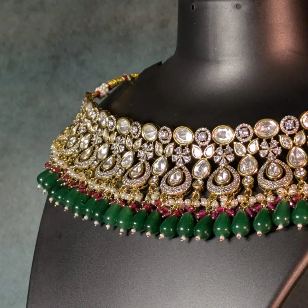 Classy Earrings, Necklace, Maang Teeka set for special events